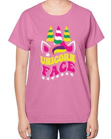 unicorn face 459# - unicorn-  Ladies T-Shirt