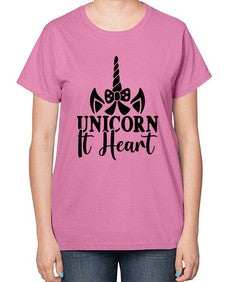 unicorn it heart 466# - unicorn-  Ladies T-Shirt