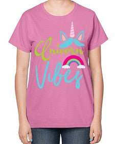 unicorn vibes 508# - unicorn-  Ladies T-Shirt
