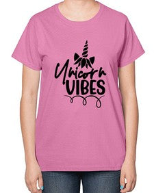 unicorn vibes 509# - unicorn-  Ladies T-Shirt