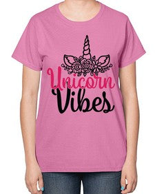 unicorn vibes 512# - unicorn-  Ladies T-Shirt