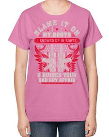 veteran showed up in boots 1198# - western-  Ladies T-Shirt