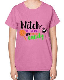 witchbetterhavecandy 12# - witch-  Ladies T-Shirt