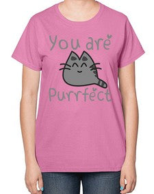you are purrfect - cats-  Ladies T-Shirt