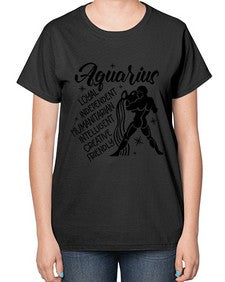 Aquarius 72# - aquarius-  Ladies T-Shirt