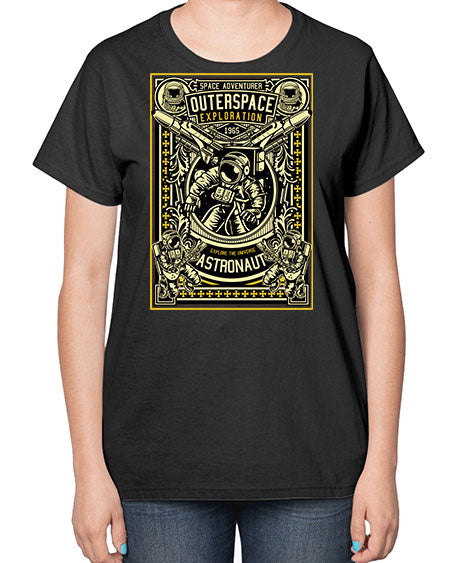 Astronaut Outerspace Exploration 36# - space-  Ladies T-Shirt