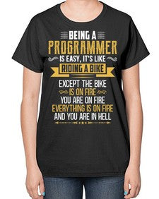 Being a Programmer 3# - computer-  Ladies T-Shirt