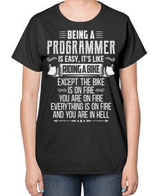 Being a Programmer 4# - computer-  Ladies T-Shirt