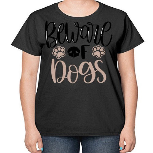 Beware Of Dogs Style 33# - dogs-  Ladies T-Shirt