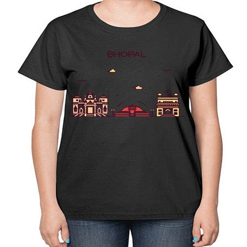 Bhopal 455# - cities-  Ladies T-Shirt