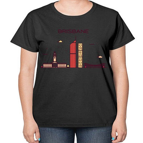 Brisbane 496# - cities-  Ladies T-Shirt
