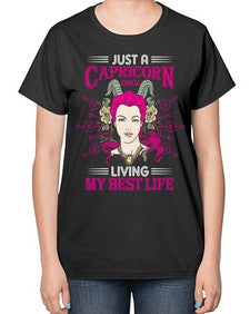 Capricorn chick 193# - capricorn-  Ladies T-Shirt