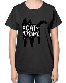 Cat Mom Style 86# - cats-  Ladies T-Shirt
