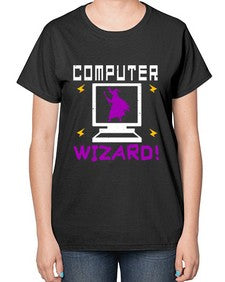 Computer wizard 52# - computer-  Ladies T-Shirt