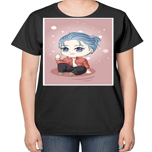 Cute little boy silver hair 78# - anime-  Ladies T-Shirt
