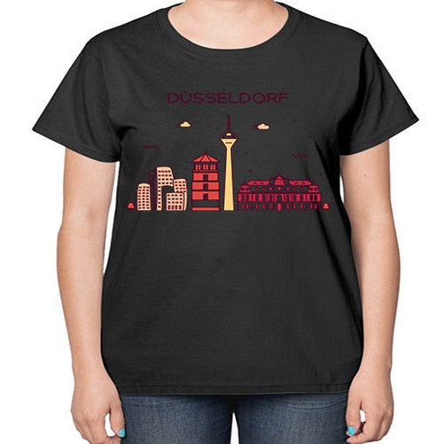 Dusseldorf 698# - cities-  Ladies T-Shirt