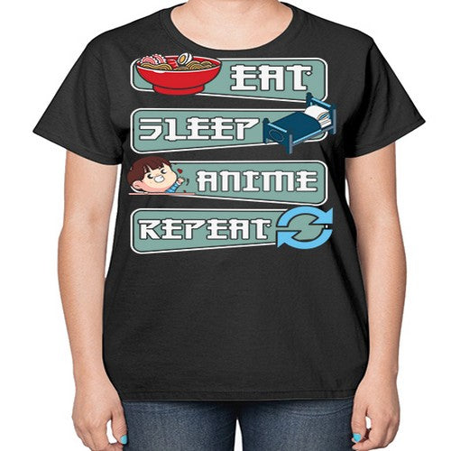 Eat Sleep Anime Repeat Anime Manga 227# - anime-  Ladies T-Shirt