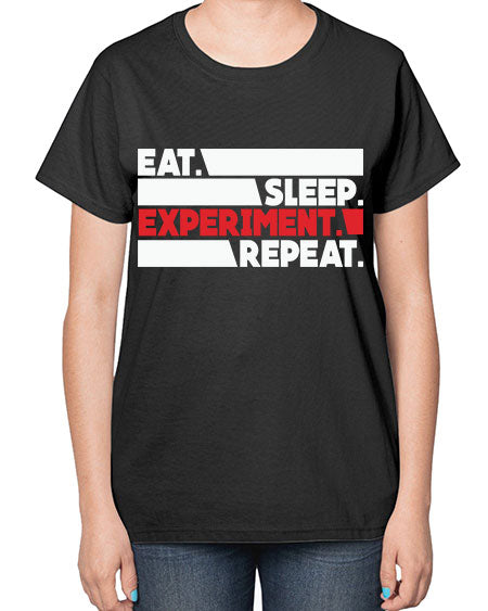 EatSleepExperimentRepeatScientistSkinite Scientist Skinite 274# - general science-  Ladies T-Shirt