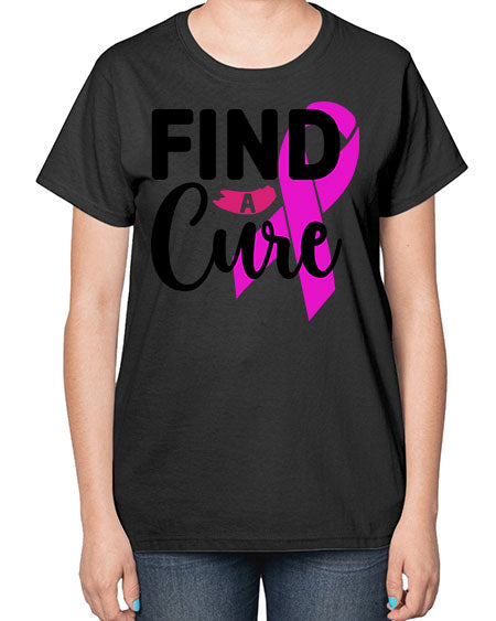 Find a Cure 26# - breast cancer-  Ladies T-Shirt