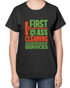 First class cleaning service Style 160# - cleaner-  Ladies T-Shirt