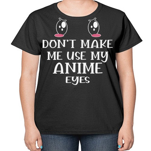 Funny Cute Anime Kawaii Eyes 230# - anime-  Ladies T-Shirt