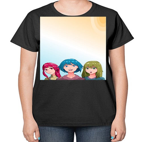 Happy three friend 20# - anime-  Ladies T-Shirt