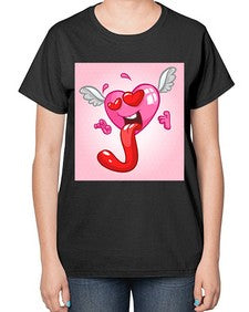 Heart 139# - cartoon general-  Ladies T-Shirt