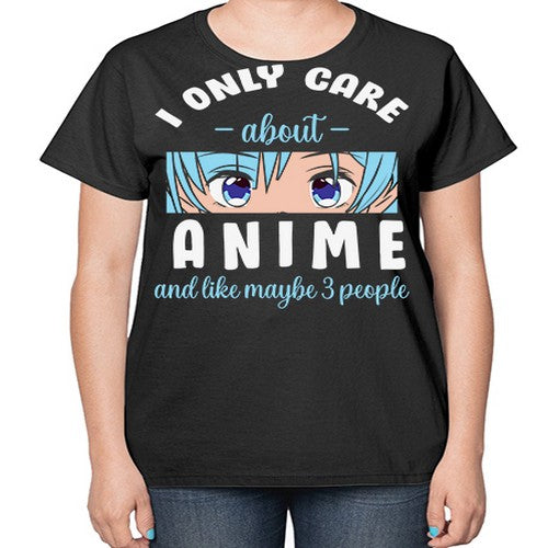 I Only Like People Anime Japanese 241# - anime-  Ladies T-Shirt