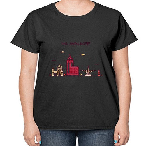 Milwaukee 1303# - cities-  Ladies T-Shirt