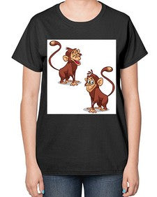 Monkey 175# - cartoon general-  Ladies T-Shirt