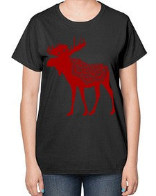 MooseMandala 940# - mandala-  Ladies T-Shirt