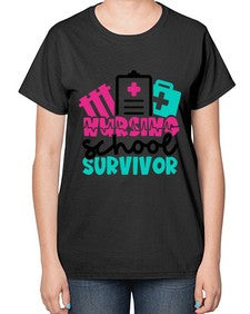 Nursing School Survivor Style Style 1278# - nurse-  Ladies T-Shirt