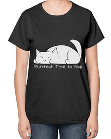 Perfect Time to Nap - cats-  Ladies T-Shirt