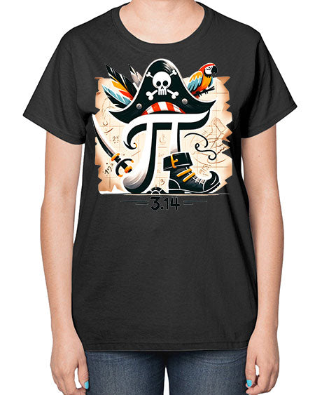 Pirate Pi Day Sublimation Design 39# - pi-  Ladies T-Shirt