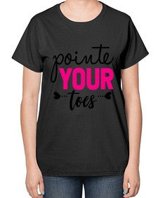 Pointe your toes 176# - ballet-  Ladies T-Shirt