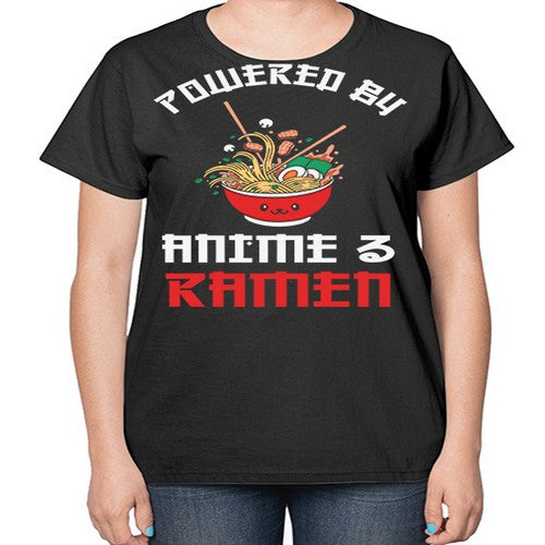 Powered by Anime amp Ramen 275# - anime-  Ladies T-Shirt