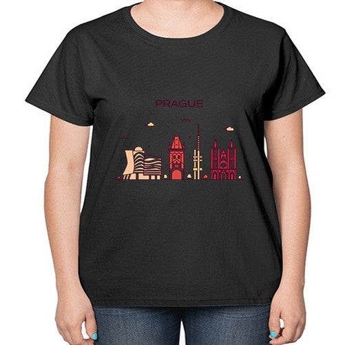 Prague 1689# - cities-  Ladies T-Shirt