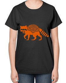RacoonMandala 1010# - mandala-  Ladies T-Shirt
