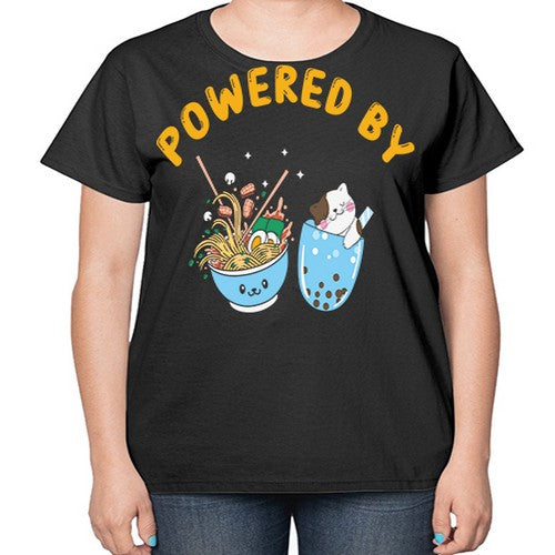 Ramen Bubble Tea Japanese Noodles Anime 278# - anime-  Ladies T-Shirt