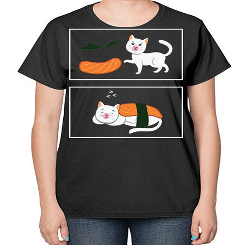 Ramen Cat Kawaii Anime Japanese Anime 279# - anime-  Ladies T-Shirt