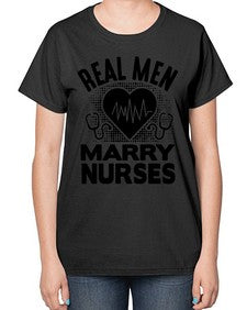 Real men Style 1349# - nurse-  Ladies T-Shirt