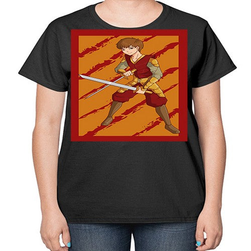 Samurai boy 95# - anime-  Ladies T-Shirt