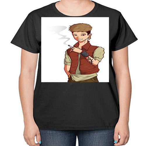 Smoker street boy 61# - anime-  Ladies T-Shirt
