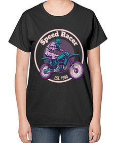 Speed racer 63# - motorcycle-  Ladies T-Shirt