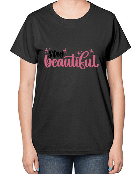 Stay Beautiful Style 18# -makeup  Ladies T-Shirt