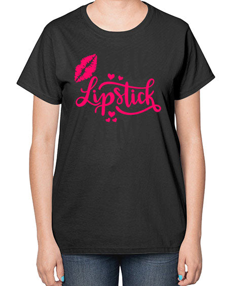 Talk Lipstick To Me Style 217# -makeup  Ladies T-Shirt
