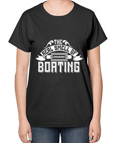 The Real Smell of Boating 41# - boats-  Ladies T-Shirt