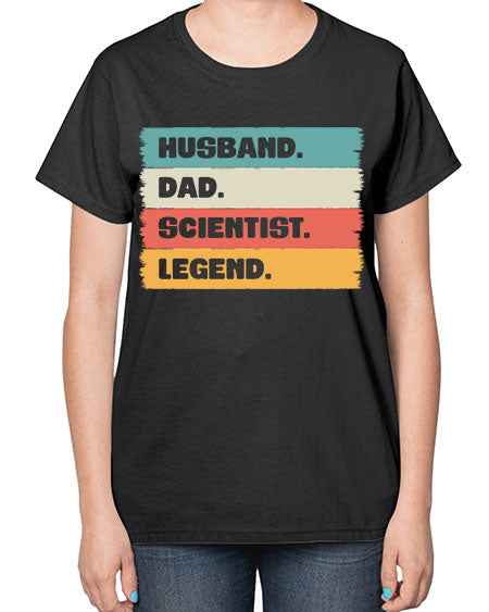 VintageHusbandDadScientistLegendScientistSkinite Scientist Skinite 14# - general science-  Ladies T-Shirt