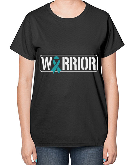 Warrior PTSD Awareness Teal Military 2# - PTSD-  Ladies T-Shirt