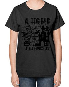 a home of a were wolf witch and their little monsters 53# - witch-  Ladies T-Shirt